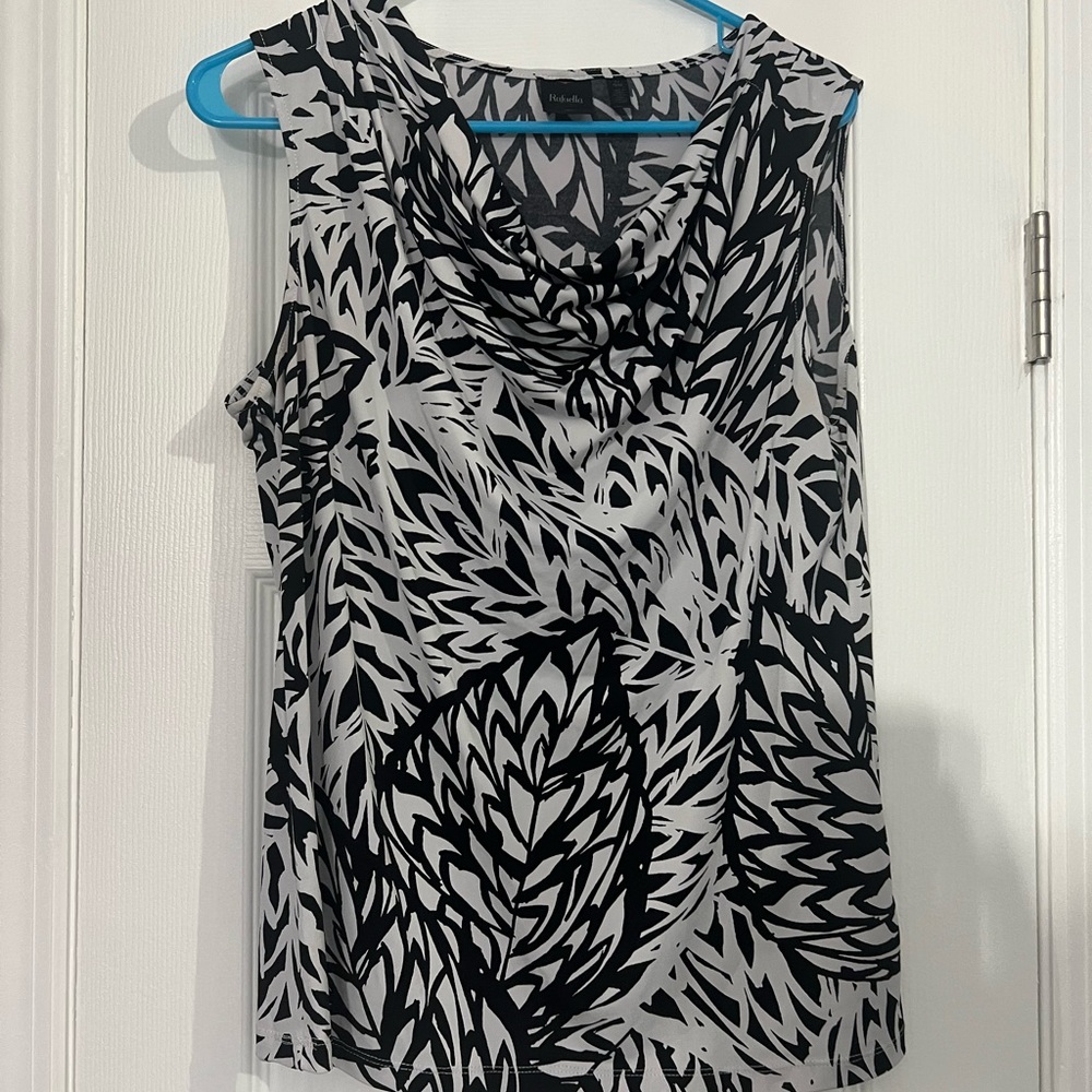 Rafaella Black and White scoop neck Blouse